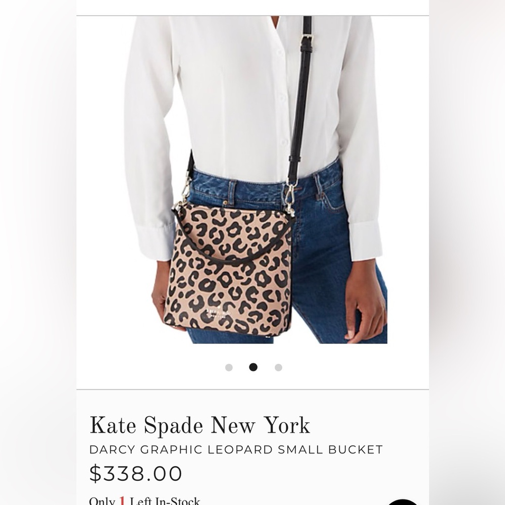 Kate Spade Leopard Print Crossbody Bucket Bag